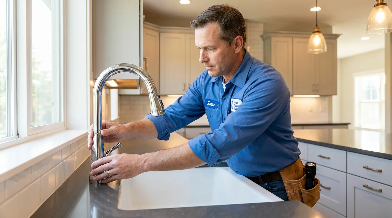 Kitchen faucet installation by Johns Plumbing LLC in Katy